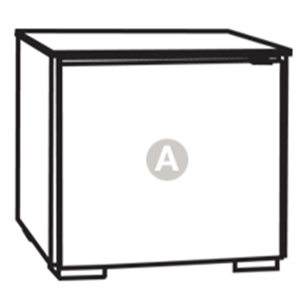 Salamander Chameleon Collection Denver 217 AV Cabinet (Deep Textured Medium Walnut with Black Glass Top)
