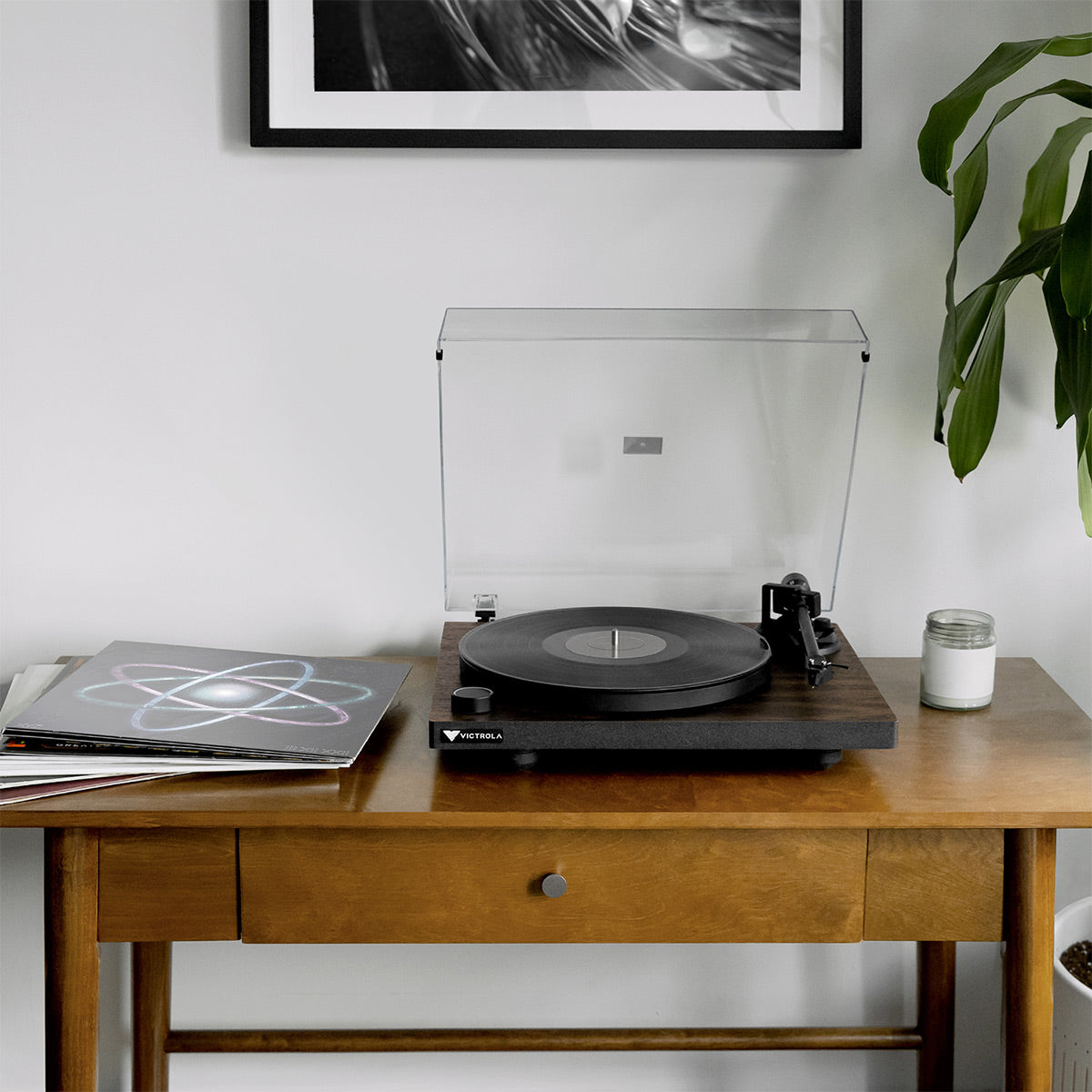 Victrola Premiere T1 Premium Turntable with Built-In Vinyl Stream Bluetooth Technology (Espresso)
