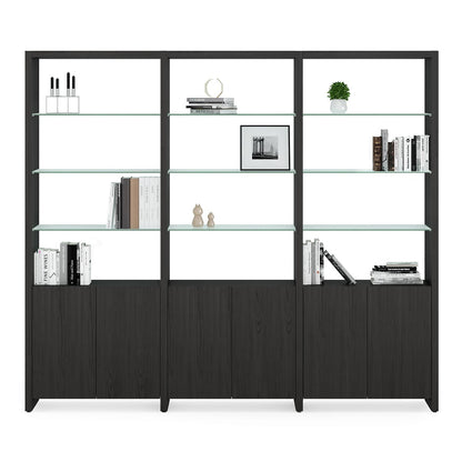 BDI Linea 580222 3 Shelf System 96" Wide (Charcoal Stained Ash)
