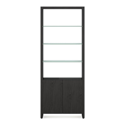 BDI Linea 5802 Expandable Modern Bookcase (Charcoal Stained Ash)