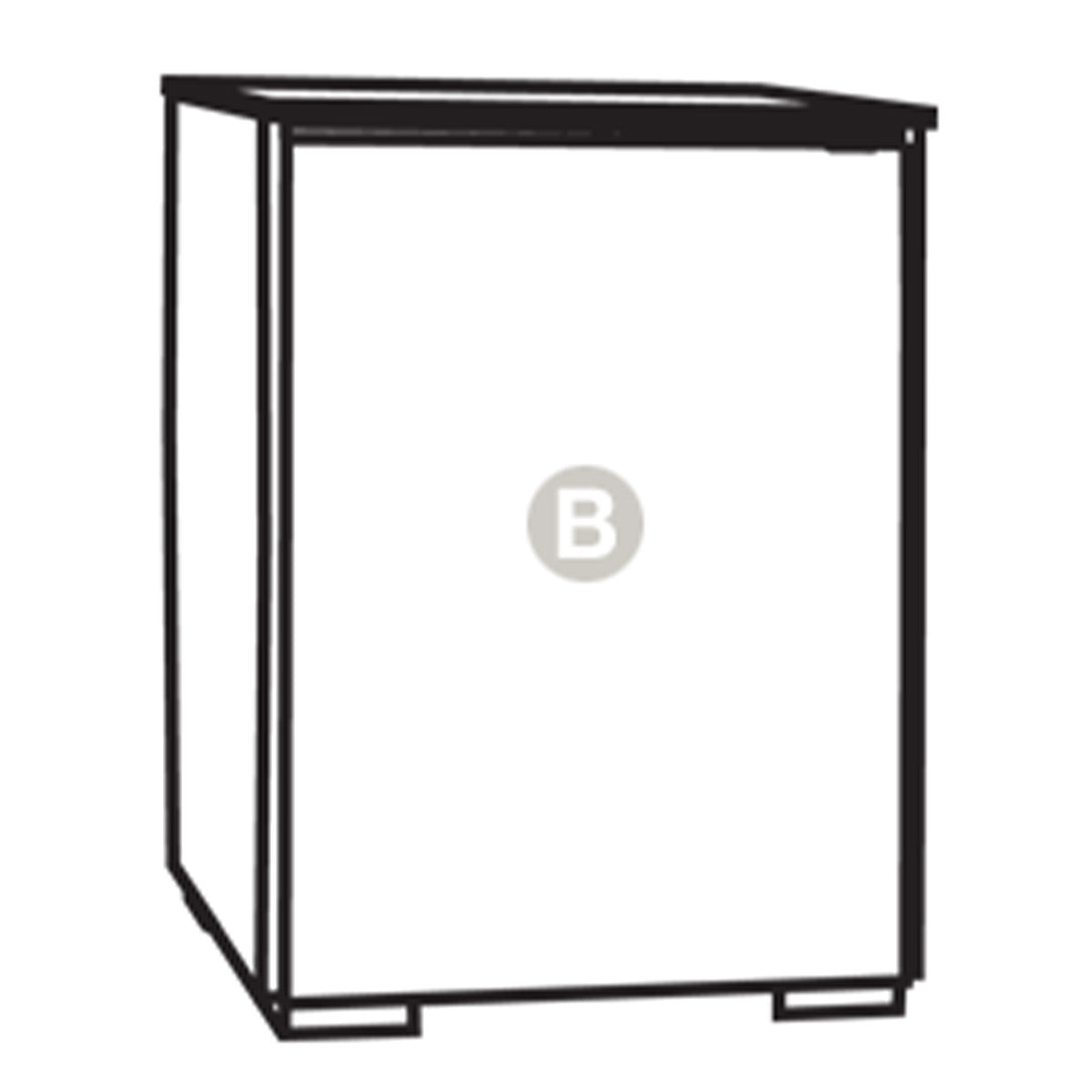 Salamander Chameleon Collection Denver 317 Single AV Cabinet (Deep Textured Natural Oak with Black Glass Top)