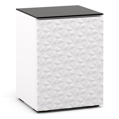 Salamander Chameleon Collection Milan 317 RM Single Pro Audio Rack (Geometric White with Black Glass Top)