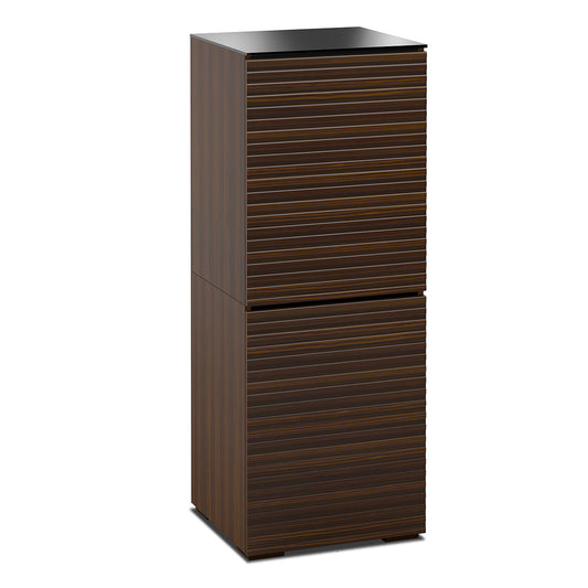 Salamander Chameleon Collection Zurich 617 Single AV Cabinet (Horizontal Wood Pattern with Black Glass Top)