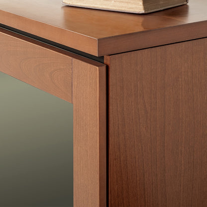 Salamander Chameleon Collection Elba 617 Single AV Cabinet (Wide Framed American Cherry Doors with Smoked Glass Inserts)