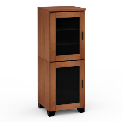 Salamander Chameleon Collection Elba 617 RM Single Pro Audio Rack (Wide Framed American Cherry Doors with Smoked Glass Inserts)