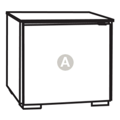 Salamander Chameleon Collection Berlin 217 SE Subwoofer Enclosure AV Cabinet (Textured Wenge with Black Glass Top)