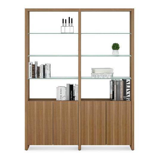 BDI Linea 580022 2 Shelf System 64" Wide (Natural Walnut)