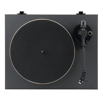 JBL Spinner BT Semi-Automatic Belt-Drive Turntable with Bluetooth 5.3 and Installed Audio Technica Cartridge (Black & Gold)