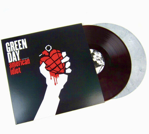Green Day: American Idiot - Limited Colored Vinyl with LP1 pressed on Red with Black swirl & LP2 pressed on White with Black swirl [ Record ]