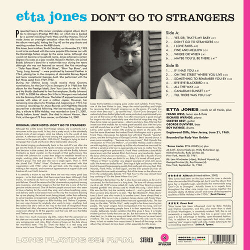 Etta Jones: Don't Go To Strangers - 180-Gram Pink Colored Vinyl [ Record ]