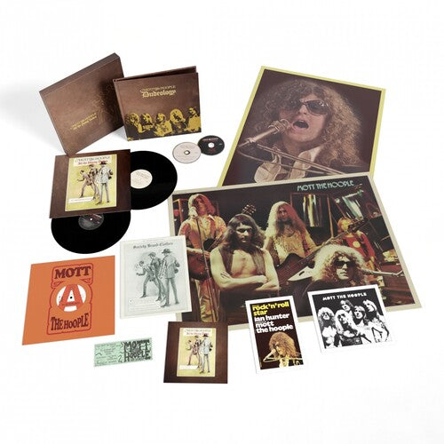 Mott the Hoople: All The Young Dudes: 50th Anniversary Edition - 140gm Black Vinyl, 72pp Hardback Book in Slipcase with 2CD, 12-inch vinyl, & Posters [ Record ]