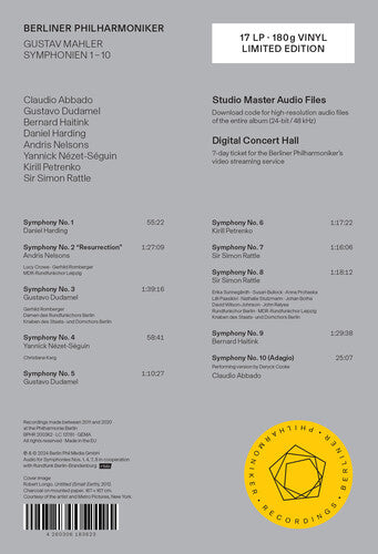 Berliner Philharmoniker: Mahler: Symphonies Nos. 1-10 (17 LP) [ Record ]